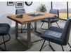 FREEFORM Table à manger 140x90 en bois de Sheesham bois naturel pieds en U gris