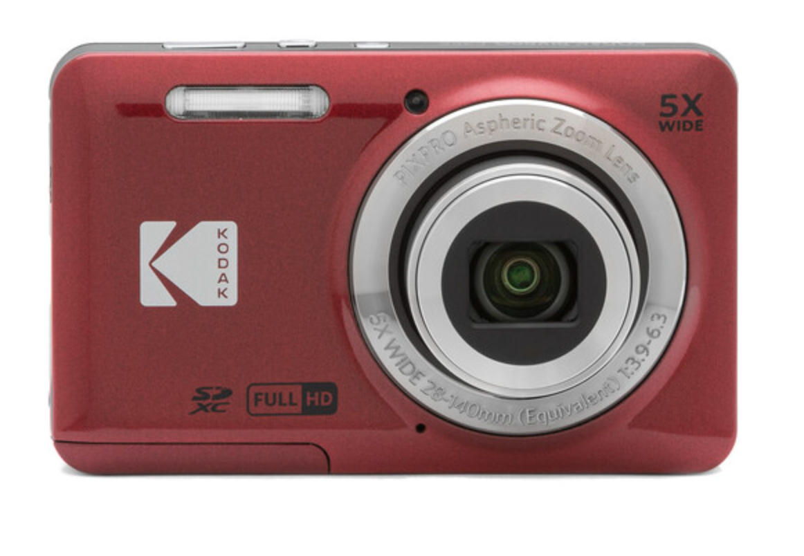 Kodak PIXPRO FZ55 Compact Camera - 16MP, 5x Optical Zoom, Red