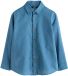 Next Jongens Relaxed overhemd met lange mouwen van linnenmix - Blauw