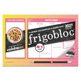Mini Frigobloc Hebdomadaire Cuisine AZ 2027 - Calendrier compact / sem (de sept. 2026 à déc. 2027)