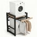 Meuble pour lave-linge avec étendoir, capacité de charge 350 kg, dimensions 73x63x103 cm, couleur noir