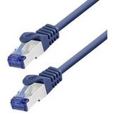 LogiLink CP4016S RJ45 Netzwerkkabel, Patchkabel CAT 6a S/FTP 0,25 m blau CCA-Leiter, flammhemmend, halogenfrei 1 Stück
