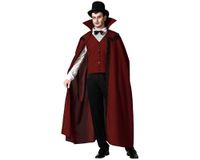 Atosa Vampierkostuum voor volwassenen, voor heren, graaf Dracula, horrorkostuums voor Halloween, carnaval, themafeesten, inclusief cape, vest, broek, comfortabel, grappig en origineel, XXL