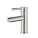 Ibergrif World Stainless Steel Washbasin Tap Monozano Mixer for Washbasin Polished Nickel
