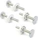 NCD E-Commerce Handel GmbH Set de pièces de rechange pour barrière d'escalier à fixation par pression - Barrière de sécurité M10 4 pièces, boulon à broche pour enfants, pour barrières pour animaux domestiques et bébés, extension sans perçage (blanc, 10 cm)