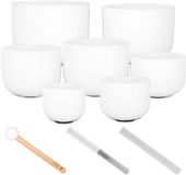 Crystal Sela SECF-SET Crystal Singing Bowl Set - Frosted 440 Hz