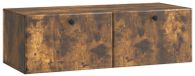 Support mural meuble TV 98 x 41 x 30 cm Chêne fumé Bois transformé