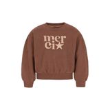 Like Flo oversized sweater met print - bruin