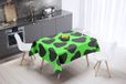 Bonamaison Tafelkleed, Anti-Mold, Sneldrogend, Waterdicht, 100% Polyester Tafellaken, Neon groene rook, 140 x 140 Cm