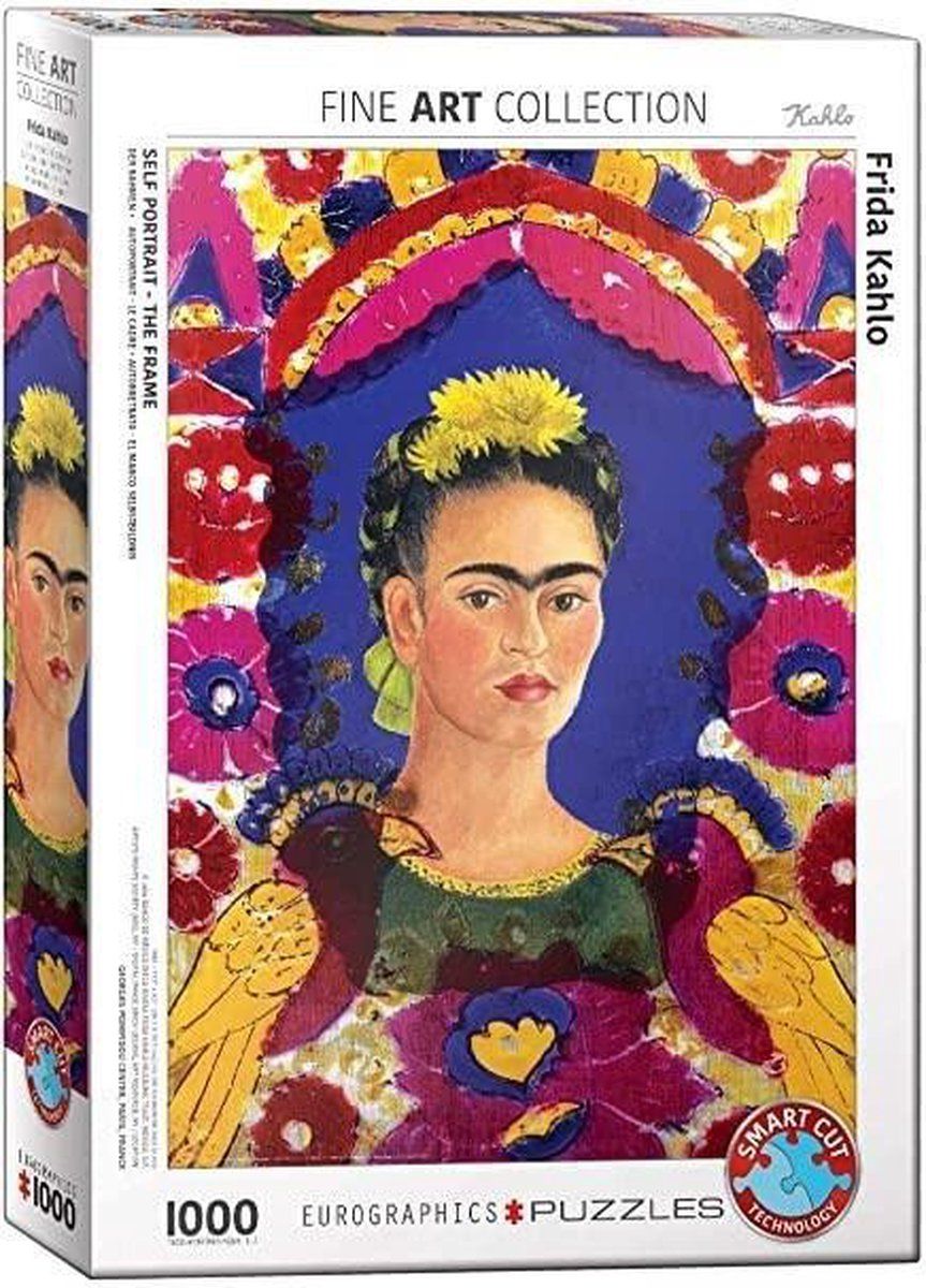 Eurographics Puzzel zelfbeeldnis - het frame van Frida Kahlo - 1000 stukjes
