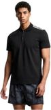 Emporio Armani Polo à col court à rayures en coton noir XXL Hommes