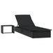 VidaXL Lounge Tuinstoel Gecapitonneerde Zitting Polyester Zwart