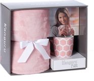 Kanguru Plaid & Mok - Geschenkset - Fleece deken - Roze - TV Deken - 130 x 170 cm