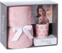 Kanguru Plaid & Mok - Geschenkset - Fleece deken - Roze - TV Deken - 130 x 170 cm