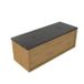 Saniclass Holz Frame Badkamermeubelset - 120x45x43cm - Noche basalten wastafelblad gepolijst - 1 wasbak - zonder kraangat - 1 lade - mat eiken natural (hout) SW1420772/SW728238