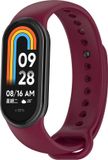 By Qubix Qubix Siliconen bandje Bordeaux Geschikt voor Xiaomi Smart Band 8 / 9 / 10