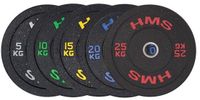 HMS HTBR Serie - Bumper Olympische Schijf - 15 kg - Gecoat met Rubber - Geel