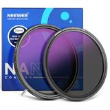 Neewer HD True Colors 55mm Variabele ND-filter ND2-512 (1-9 stops), magnetisch en multi-gecoat neutraal dichtheidsfilter, geen kleurverschuiving/X-kruis/vignettering