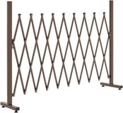 Outsunny metalen hek - 250x31x104cm - Bruin
