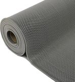 Solvix tapis de sol en PVC de 5,5 mm d'épaisseur tapis de douche 0,9 x 3 M tapis antidérapant commercial maille creuse pour espaces humides cuisine piscine buanderie restaurant - gris