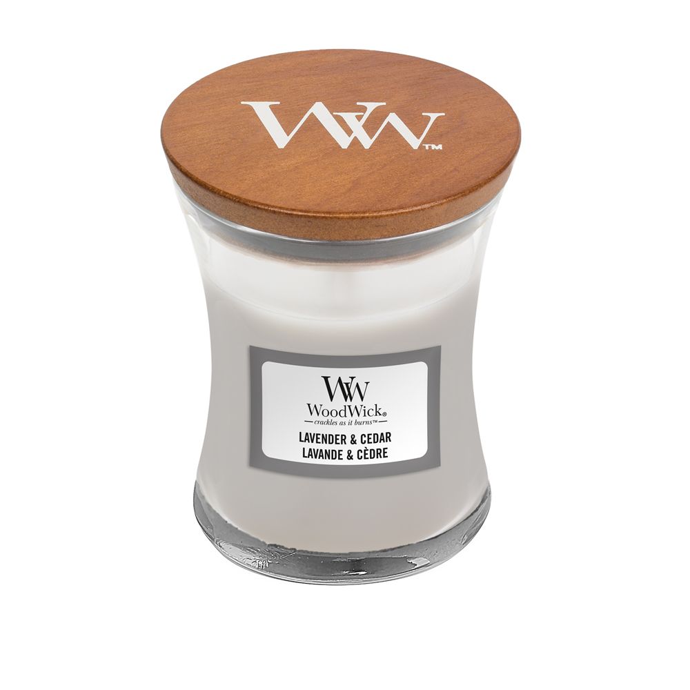 WoodWick Lavender & Cedar Geurkaars - Grijs - 85g