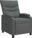 vidaXL Fauteuil Donkergrijs Stof