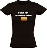 Sol's De kip met de gouden eieren Dames T-shirt Zwart - Katoen - Maat S