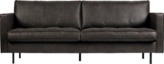 WOOOD Rodeo Classic 2,5-Zits Bank - Leer - Zwart