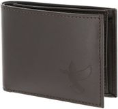 oxmox Leren portemonnee Leather RFID Protect Pocketbörse Freedom Pigeon Embossed Brown donkerbruin