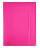 Favorit 400102284 archiefdeksel 3 flappen met elastiek, 24 x 33 cm, fluo roze