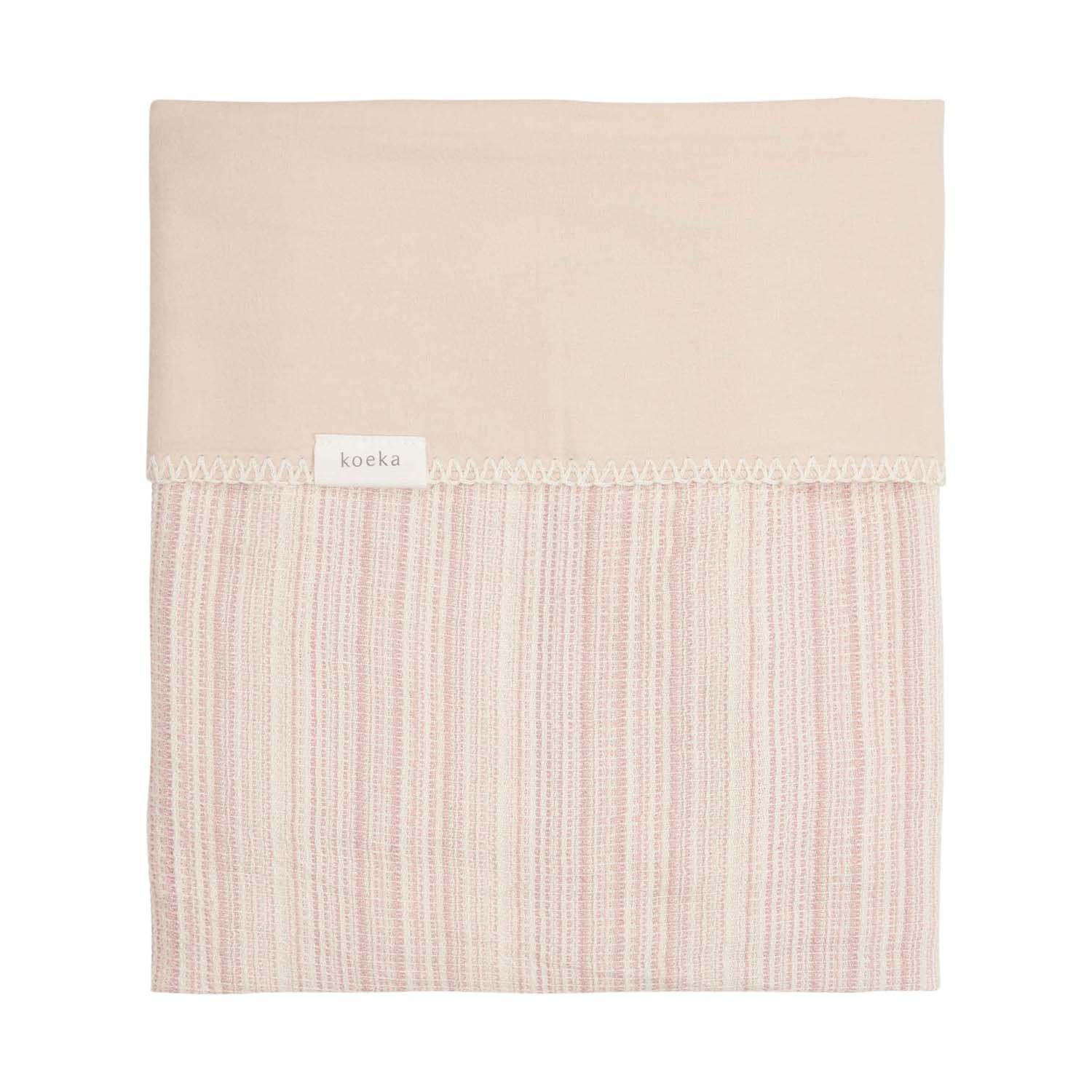 Koeka Maui Flanel Wiegdeken Old Pink / Soft Sand - 75x100cm