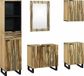 Maison Exclusive - Ensemble de meubles de salle de bain avec étagères, 5 pièces, marron, bois composite