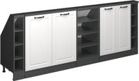 Vicco Rion Kastenset voor schuine wand – Set van 5 Landhuis wit/antraciet