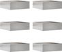 vidaXL Gazonrand 6 stuks 40 x 40 x 13 cm Roestvrij staal zilver