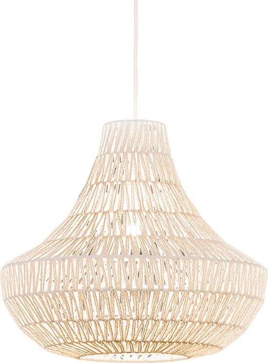 QAZQA Lina Cono Hanglamp - Ø 48.5 cm - Wit