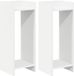 vidaXL Plantenstandaard 2 stuks Wit 30 x 30 x 80 cm Bewerkt hout