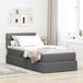 Maison Exclusive - Lit avec rangement et matelas gris foncé 100 x 200 cm velours