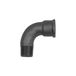 Riegler TFB 1A-212-S boog 1a 90°, kort, Rp 2 1/2 i, R 2 1/2 a, gegoten zwart