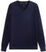 Tommy Hilfiger Essential Katoenen V-Hals Trui - Blauw - XXL