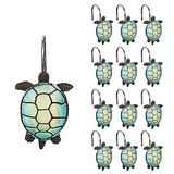 Sunlit Zeeschildpad douchegordijnhaken, set van 12