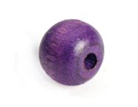 Houten bol, paars diameter: 8 mm. 100 stuks.