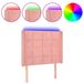 VidaXL Hoofdbord en Voeteind Roze Polyester/Hout 930 mm Breedte
