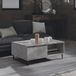 Maison Exclusive - Table basse, couleur béton, 90x60x35 cm, panneau de particules