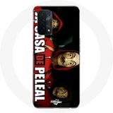 Maniacase Hoesje voor Oppo A74 La casa de papel Maskers van Dali