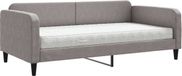 vidaXL Canapé-lit avec matelas 100x200 cm tissu taupe
