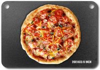 Vevor Pizzastaal, 20" X 14" X 3/8" Pizzastaalplaat voor Oven, Voorgekruide Pizzabaksteen Van Koolstofstaal