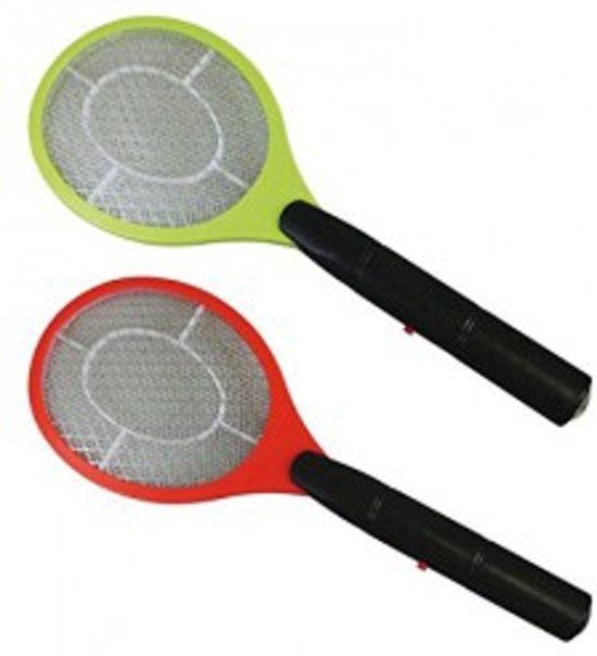 Kynast Garden Elektrische vliegenmepper set van 2 stuks inclusief 4 AA batterijen 18 x 48 cm