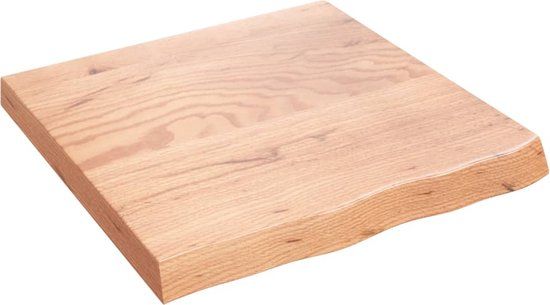 vidaXL Wandschap 60x60x(2-6) cm behandeld massief eikenhout lichtbruin