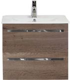 BES LED Seville Badmeubelset 60 cm - Tabacco - Keramische Wastafel Wit Enjoy