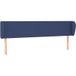 Tête de lit bleu tissu 203x23x78/88 cm